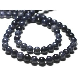 Thread 39cm 95pc approx - Stone Beads - Blue Sapphire Balls 4mm