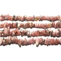 40pc - Perles de Pierre - Rhodochrosite Argentine Rocailles Chips 4-10mm - 8741140029354