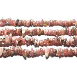 40pc - Stone Beads - Rhodochrosite Argentine Rocailles Chips 4-10mm - 8741140029354