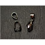 10pc - Bélières Clip Métal Argenté Rhodium 17x4mm - 8741140029903 10pc - Bélières Clip Métal Argenté Rhodium 17x4mm - 8741140029903