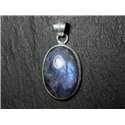 n32 - Pendentif Argent 925 et Pierre - Labradorite Ovale 24x16mm - 8741140027367