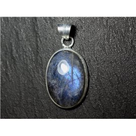 n32 - Ciondolo Argento 925 e Pietra - Labradorite Ovale 24x16mm - 8741140027367