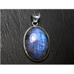 n43 - Pendentif Argent 925 et Pierre - Labradorite Ovale 28x21mm - 8741140027473