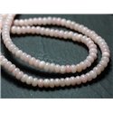 Fil 39cm 153pc env - Perles de Pierre - Opale Rose Rondelles 4x2-3mm