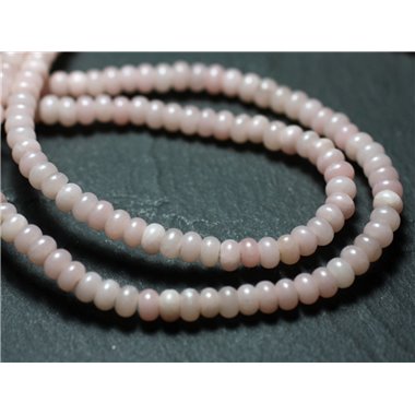 Fil 39cm 153pc env - Perles de Pierre - Opale Rose Rondelles 4x2-3mm