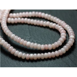 Fil 39cm 153pc env - Perles de Pierre - Opale Rose Rondelles 4x2-3mm