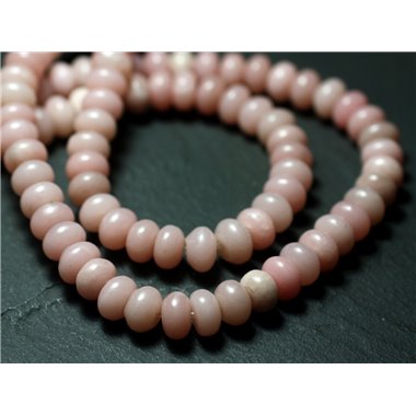 10pc - Perles de Pierre - Opale Rose Rondelles 8x4-5mm - 7427039727563