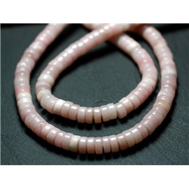 Gewinde 39cm ca. 205pc - Steinperlen - Pink Opal Heishi Rondelles 4x1-2mm