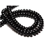 Fil 39cm 100pc env - Perles de Pierre Turquoise Synthèse Rondelles 6x4mm Noir Fil 39cm 100pc env - Perles de Pierre Turquoise Synthèse Rondelles 6x4mm Noir