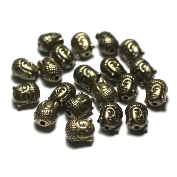 4pc - Perles Métal Bronze Qualité Bouddha 11mm - 7427039728225