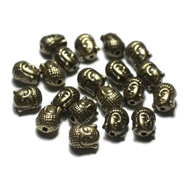 4pc - Perles Métal Bronze Qualité Bouddha 11mm - 7427039728225