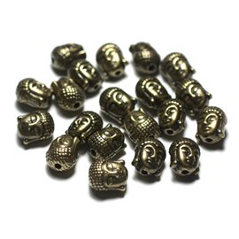 4pc - Perline in metallo bronzo qualità Buddha 11 mm - 7427039728225