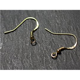 1 pair - Hook Earrings Gold Plated 19x17mm - 7427039728232
