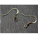 1 paire - Crochets Boucles d'Oreilles Plaqué Or fin 19x17mm - 7427039728232