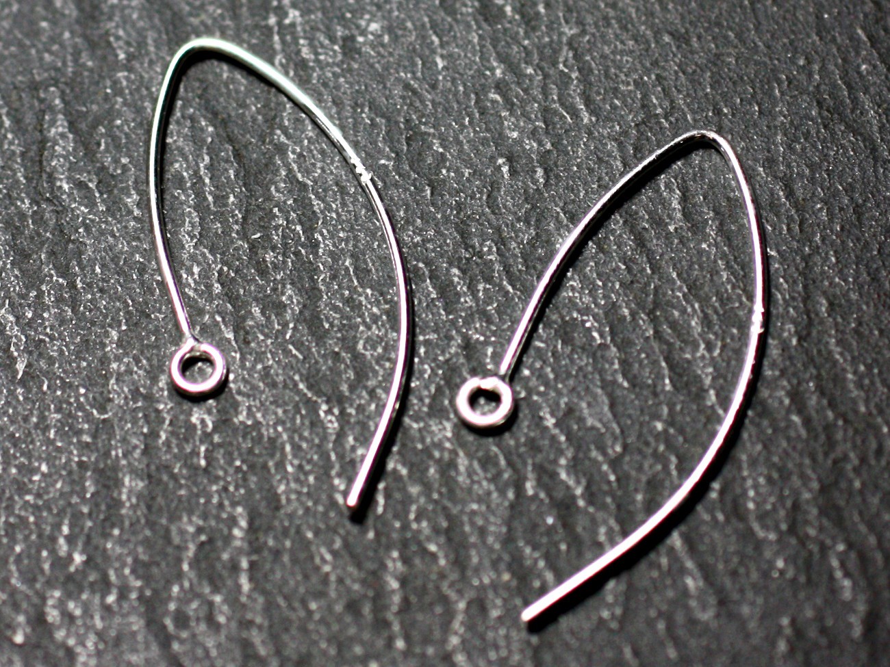 1 Paire - Crochets Argent 925 Boucles d'Oreilles 28x12mm - 7427039728249