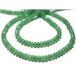 Fil 39cm 145pc env - Perles de Pierre - Jade Rondelles Facettées 4x2mm Vert clair Fil 39cm 145pc env - Perles de Pierre - Jade Rondelles Facettées 4x2mm Vert clair