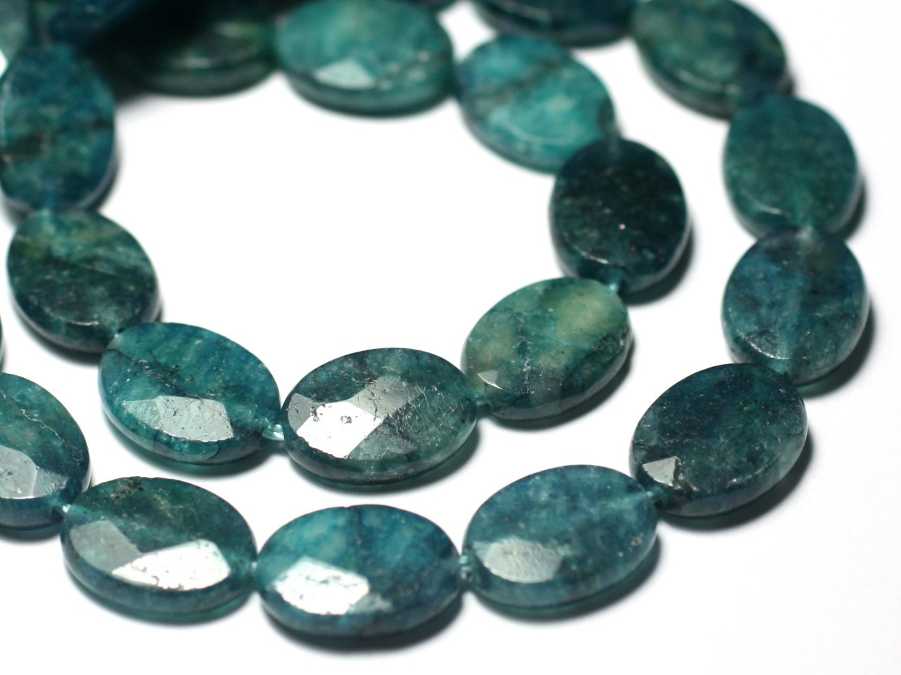 1pc - Perles de Pierre - Apatite Ovales Facettés 14x10mm - 7427039728768