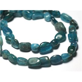 Thread 39cm approx 57pc - Stone Beads - Apatite Olives Nuggets 5-10mm