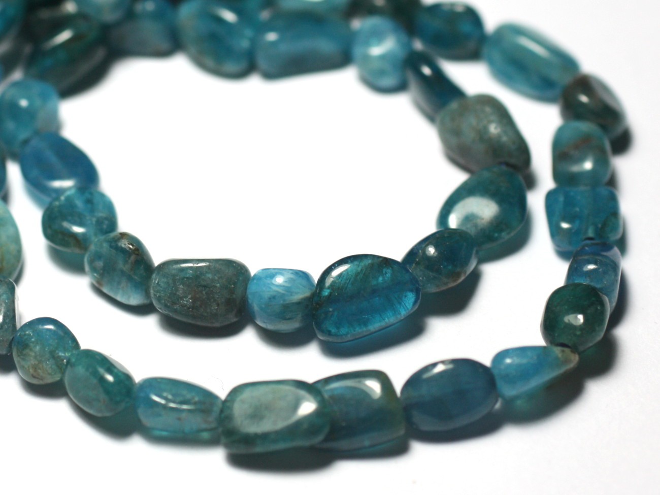 10pc - Perles de Pierre - Apatite Olives Nuggets 5-10mm - 7427039728782