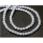 10pc - Perles de Pierre - Calcédoine Bleue Boules 4mm - 7427039728805 10pc - Perles de Pierre - Calcédoine Bleue Boules 4mm - 7427039728805