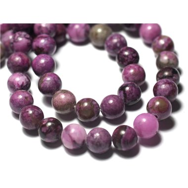 Fil 39cm 88pc env - Perles de Pierre - Sugilite violette Boules 4mm