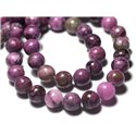 Fil 39cm 60pc env - Perles de Pierre - Sugilite Boules 6mm Violet rose