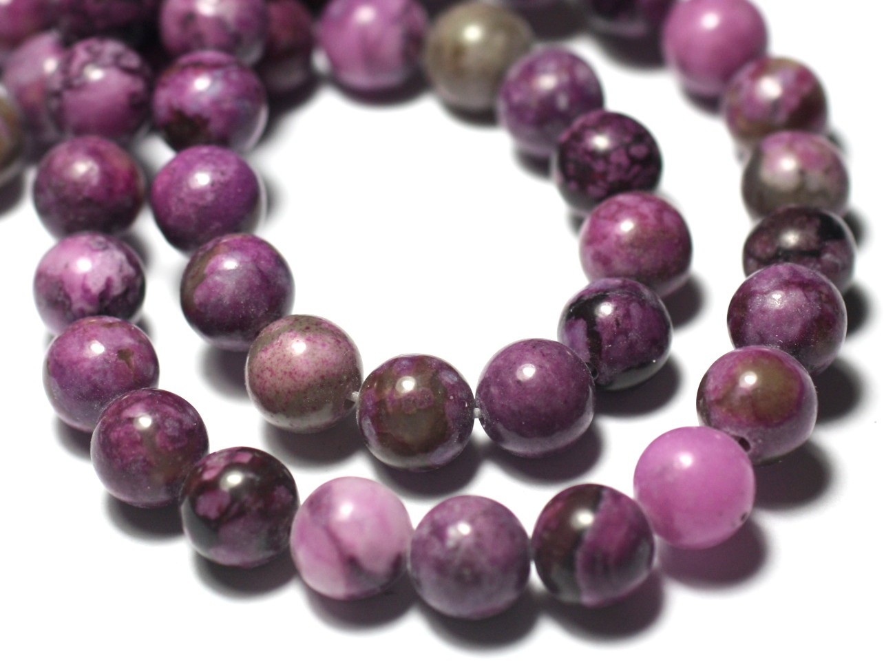 10pc - Perles de Pierre - Sugilite Boules 6mm violet rose - 7427039728997