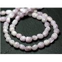 Fil 39cm 65pc env - Perles de Pierre - Kunzite Rose Olives 5-8mm