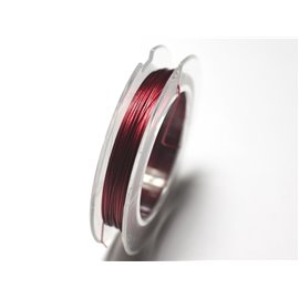 1 Stück - Spule 10 Meter - Kabelgebundener Metalldraht 0,35 mm Rot - 7427039729345