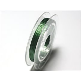 1 Stück - Spule 10 Meter - Kabelgebundener Metalldraht 0,35 mm Empire Green - 7427039729376