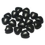 10pc - Perles de Pierre Turquoise Synthèse Reconstituée Coeurs 15mm Noir - 7427039729888