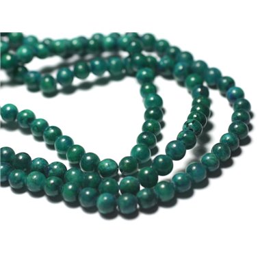 20pc - Perles de Pierre - Jade Boules 4mm Bleu Vert Turquoise - 7427039728492