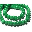 10pc - Perles Pierre - Jade Rondelles Facettées 8x5mm Vert Empire Imperial - 7427039729901