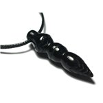 Collier Pendentif Pendule Egyptien Thot Pierre 46mm - Obsidienne Noire