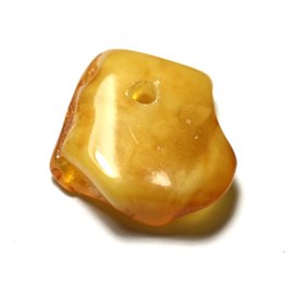 N43 - Collana con pendente in pietra d'ambra naturale 29mm
