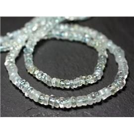 10pc - Stone Beads - Aquamarine Heishi Washers 2-5mm - 7427039730334