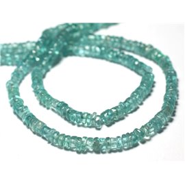 Thread 34cm approx 190pc - Stone Beads - Apatite Heishi Rondelles 3-4mm Light blue