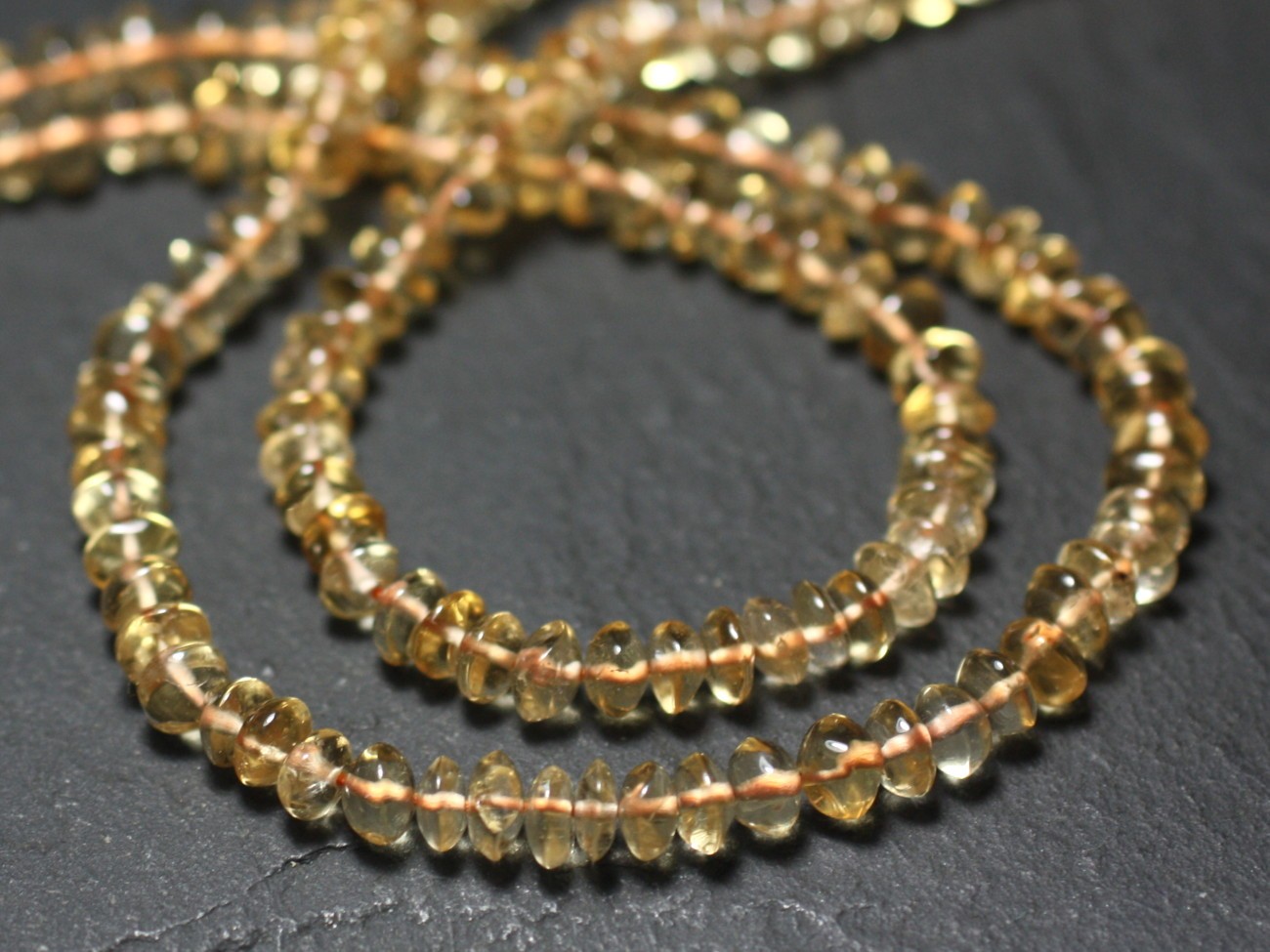 20pc - Perles de Pierre - Citrine Rondelles 4-5mm - 7427039730457