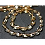 Fil 32cm 25-37pc env - Perles de Pierre - Citrine Gouttes 6-14mm Fil 32cm 25-37pc env - Perles de Pierre - Citrine Gouttes 6-14mm