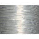 Bobine 50 mètres env - Fil Elastique Fibre 0.8-1mm Blanc Transparent - 7427039730501