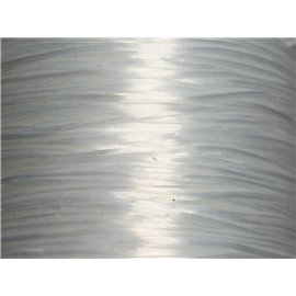 Bobine 42 mètres environ - Fil Elastique Fibre plat 0.8-1mm Blanc Transparent - 7427039730501 Bobine 42 mètres environ - Fil Elastique Fibre plat 0.8-1mm Blanc Transparent - 7427039730501
