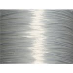 Bobine 50 mètres env - Fil Elastique Fibre 0.8-1mm Blanc Transparent - 7427039730501
