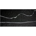 Bobine 42 mètres environ - Fil Elastique Fibre plat 0.8-1mm Blanc Transparent - 7427039730501