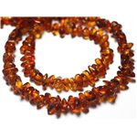 10pc - Perles de Pierre Ambre naturelle Rocailles Chips 5-9mm Orange - 7427039730549