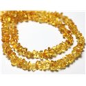 Fil 40cm 135pc env - Perles Pierre Ambre naturelle Baltique Rocailles Chips 5-9mm Miel Jaune