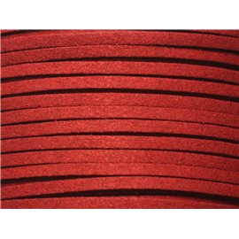 5 metros - Cordón de ante rojo burdeos de 3 mm - 7427039730655