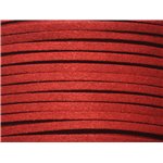 5 mètres - Cordon Lanière Suédine 3mm Rouge Bordeaux - 7427039730655 5 mètres - Cordon Lanière Suédine 3mm Rouge Bordeaux - 7427039730655