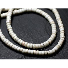 Thread 39cm 160pc approx - Stone Beads - Magnesite Heishi Washers 4x2mm