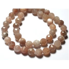5pc - Sunstone Beads Faceted Balls 8mm - 7427039730846