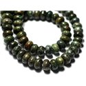 10pc - Perles de Pierre - Turquoise Afrique Rondelles 6x4mm - 7427039731164